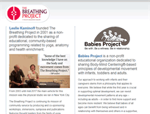 Tablet Screenshot of breathingproject.org